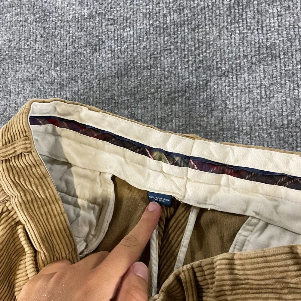 Polo Ralph Lauren Corduroy Pants Mens 36x30 Brown Classic Fit Cotton Chinos